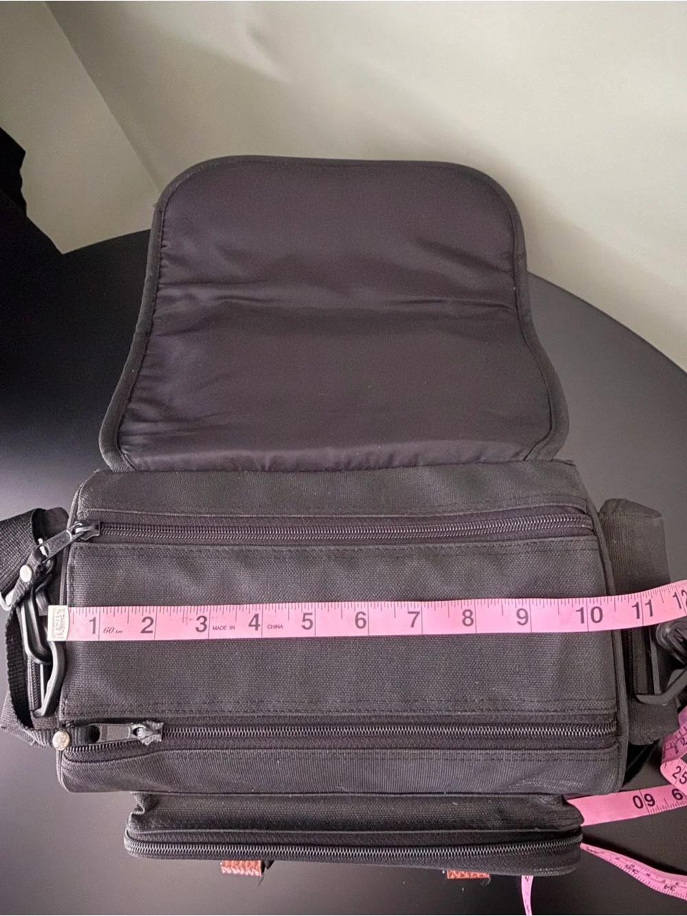 Vintage Canon Camera Organizer Black Bag Pockets Shoulder Strap